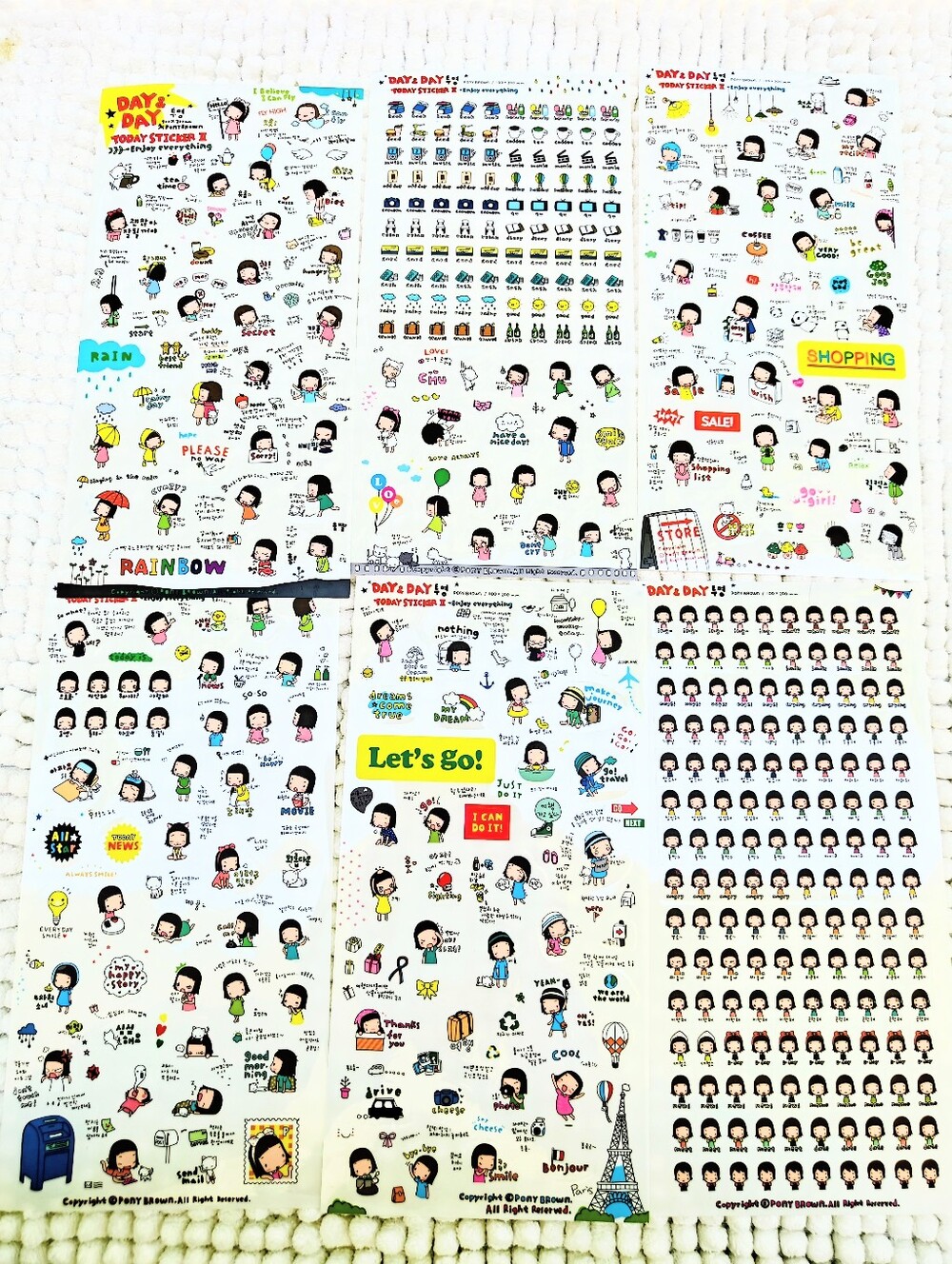 40 Pc JAPANESE JOURNALING STICKER SHEETS - Picture 8 of 12